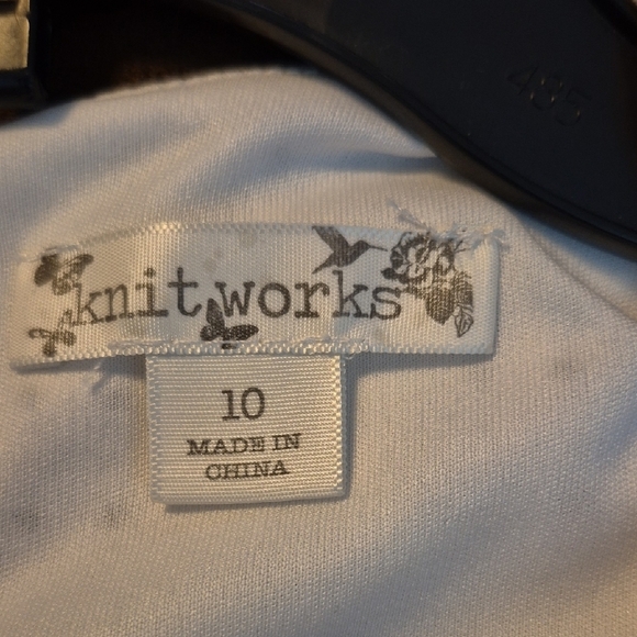 Knitworks White and Cream Sleeveless Sundress Casual - Picture 2 of 8